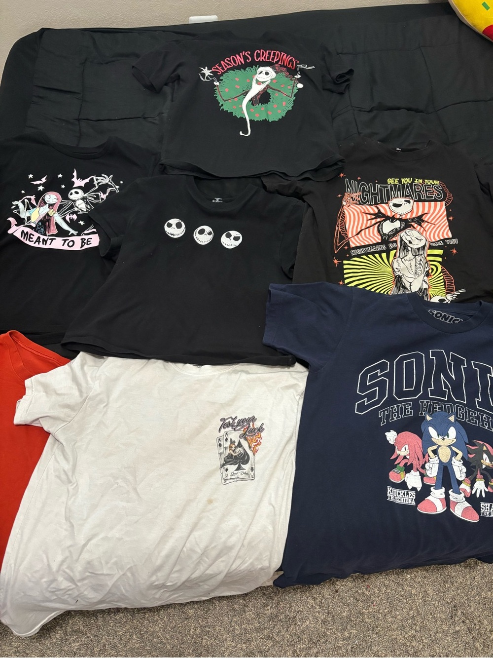 Bundle of shirts The Nightmare Before Christmas Black Graphic T-Shirts
